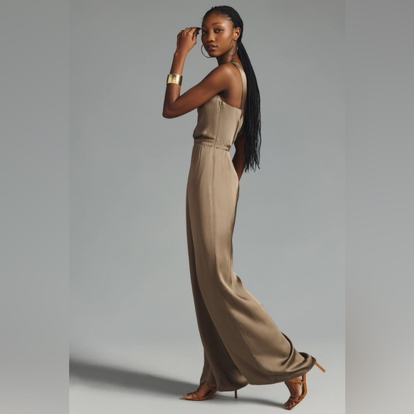 DOLAN Anthropologie Silky Cowl-Neck Jumpsuit - Picture 2 of 8